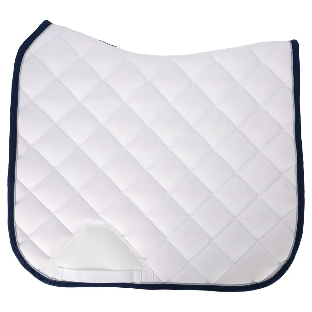 Schneiders Contour Dressage Pad with Bamboo Wicking Underside, Contoured Spine, Diamond Quilting, Nylon Binding, Leather Billet Guard, Cools Horse, Reduces Girth Strap Wear, for Barn Schooling, Reduces Wear From Girth Straps