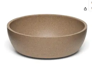 Loving Pets - Dolce Bamboo - Eco-Friendly Pet Bowls & Dishes for Dog, Cats, Puppy Food and Water Bowl -Sustainable and Dishwasher Safe, Made with Real Bamboo (Medium, Oat-Beige)