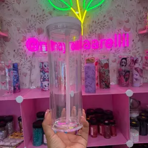 20oz acrylic snowglobe cup