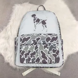 New Clothes Kids Boys Camouflage Backpack Hunt Dog Theme Boys' School Bag Unisex Kids Camo Backpack for Boys Hunt Dog Camo Kids Boys Backpack