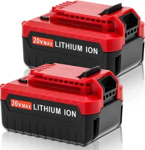 2-Pack 20V 8.0Ah Replacement for Porter Cable Battery PCC685L Compatible with Porter Cable 20 Volt Battery Lithium ion PCC681L PCC640 Cordless Power Tools Batteries(Red)