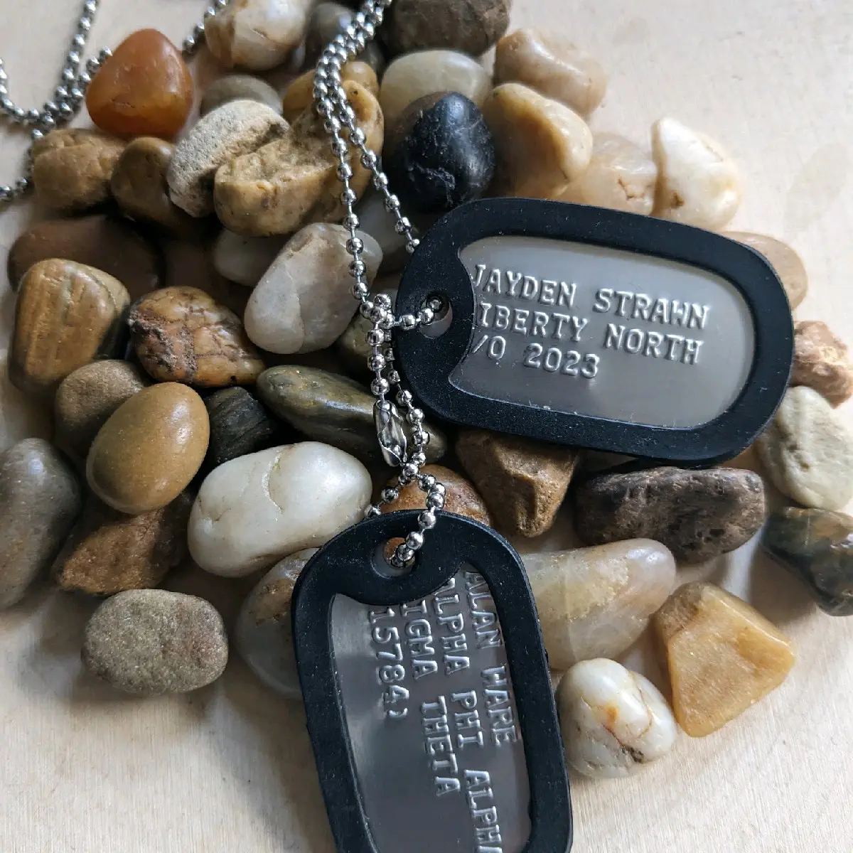 Personalized Military Dog Tags with chain Personalized Military Dog Tags with chain