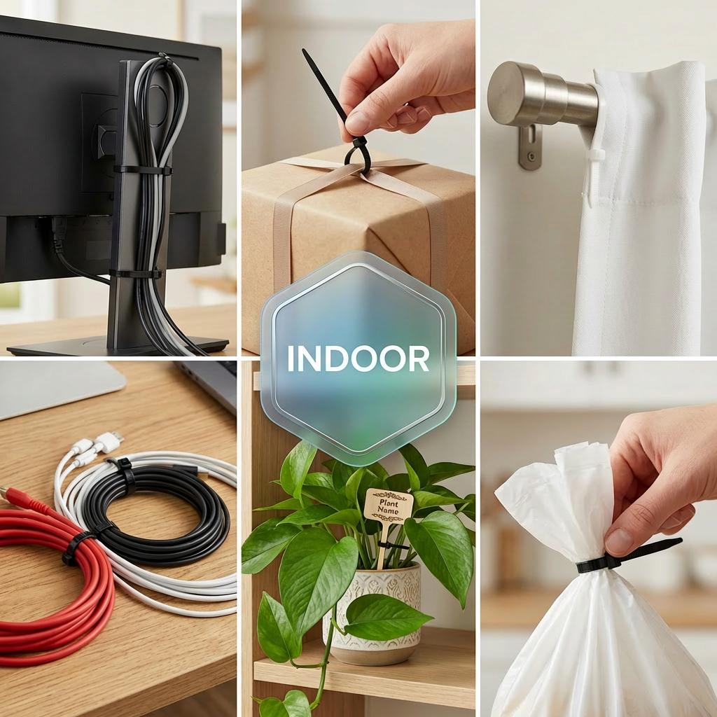 400 Pack Zip Ties Assorted Sizes (4”+6”+8”+12”), Black UV Resistant Cable Ties