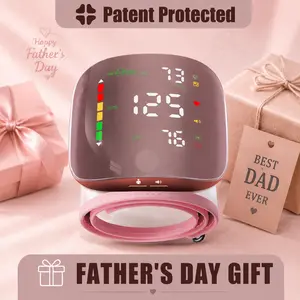 【FathersDayGift】Ziqing Wrist Blood Pressure Monitor Led Display, Touch Screen Wrist Blood Pressure Cuff 99x2 Reading Memory with Carrying Case Health Monitoring for Family health Care