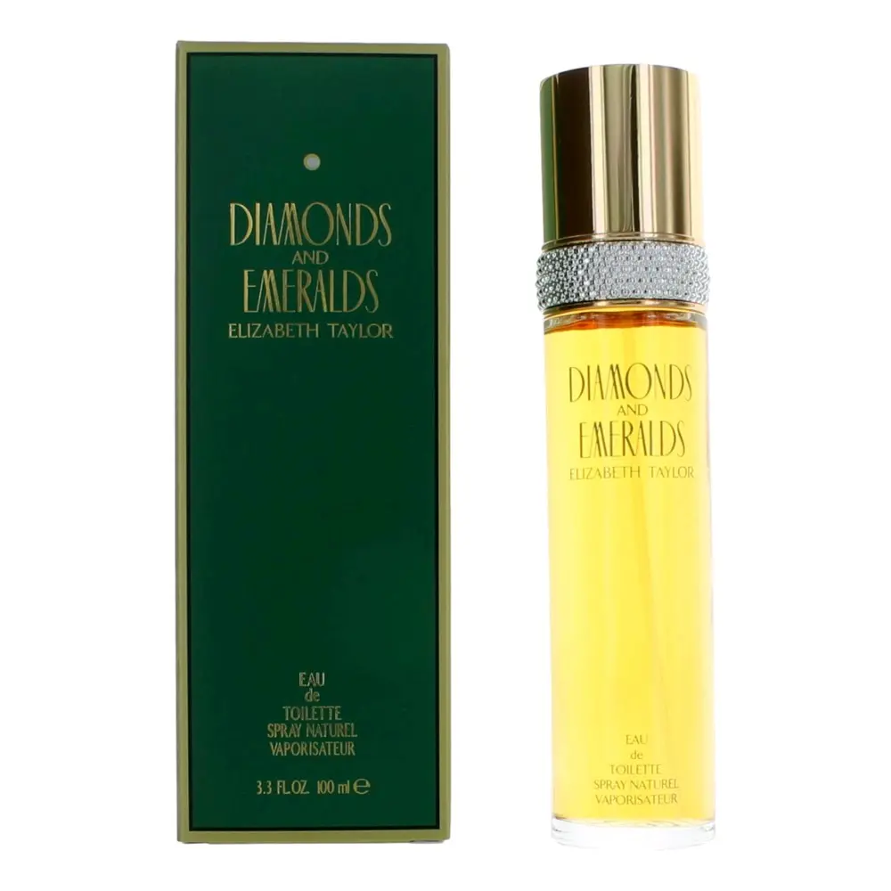 Diamonds & Emeralds EDT for Women, 3.3oz Floral-Oriental Signature Scent, Spray Bottle with Tonka Beans & Vanilla Amber Notes, 3 To 3.9 Fl Oz, Jasmine