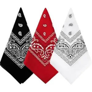 3-Piece Multifunctional Paisley Nut Flower Towel Set, Bandanas, Hip Hop Street Dance Outdoor Cycling Towels, Unisex Guys