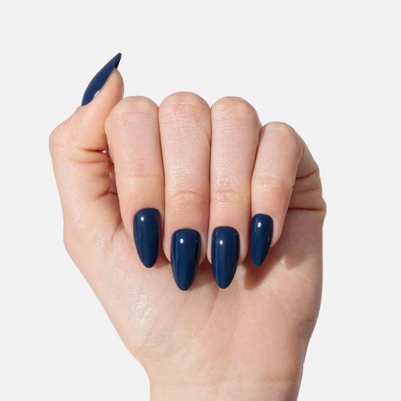 Ocean Blue Press On Almond Shape - Nailboo Premium Press-On Nails - Ultimate Flex-Comfort Nail Thickness