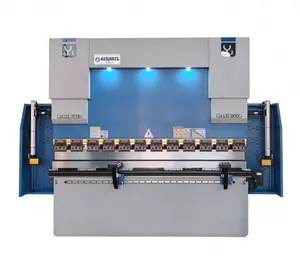 Best-selling 100T/2500mm blue-white bending machine is equipped with the DA66T system and 8+1 axes