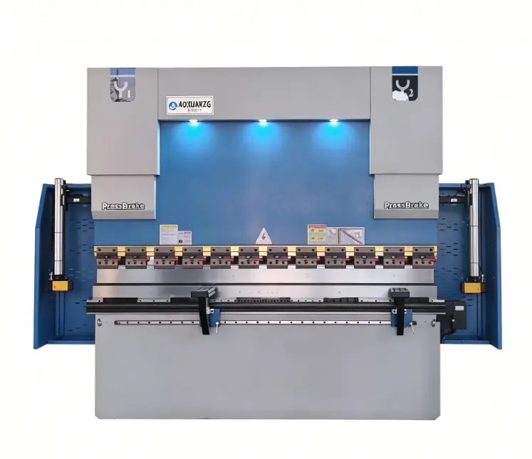 100T/2500mm Blue-White Press Brake Bending Machine with DA66T System, 8+1 Axes, Electromagnetic Clamp, High Accuracy Backguage, Free Aluminium-Carbon Steel Mold & Ball Screw Linear Guide