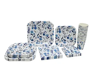 Temp-tations 120-Piece Disposable Paper Party Set