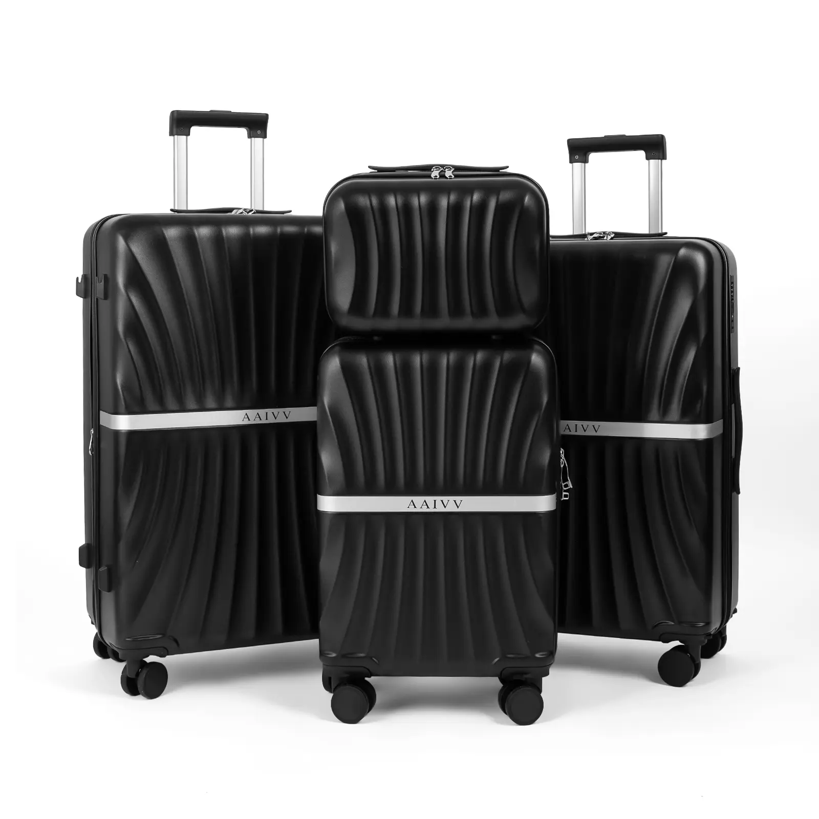 AAIVV 4 PCS Luggage Sets, with Double Spinner Wheels Expandable ABS Travel Suitcase Set, TSA Lock Hardshell Durable Traveling Bag Luggage Sets (13/20/26/28in) summervibes
