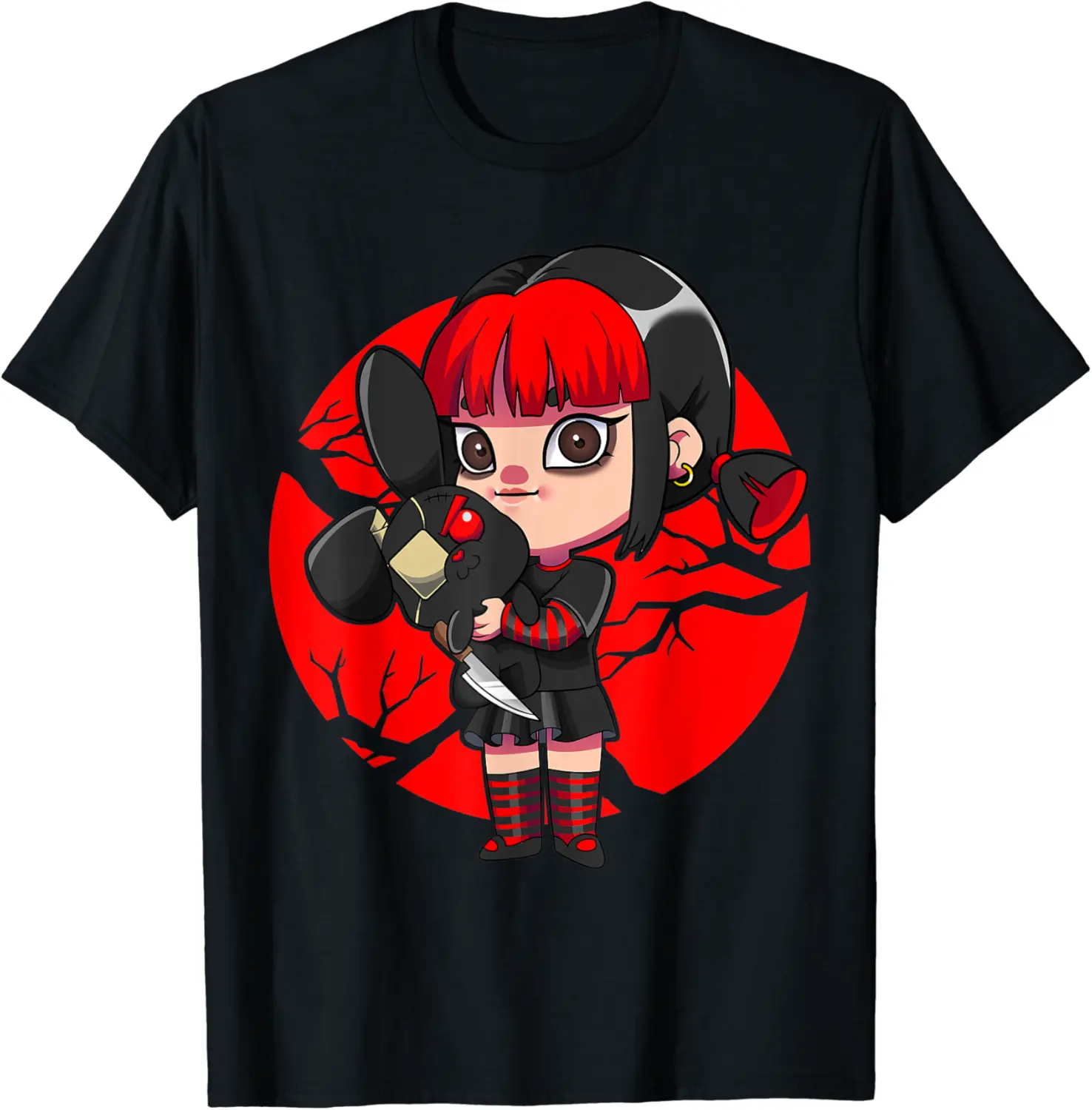 Dark Kawaii Chibi Scene Kid Creepy Bunny Pastel Goth Gothic T-Shirt - Williamze Shop 93B08YL6WF3K