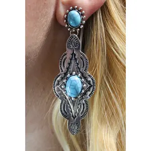 Turquoise western earrings