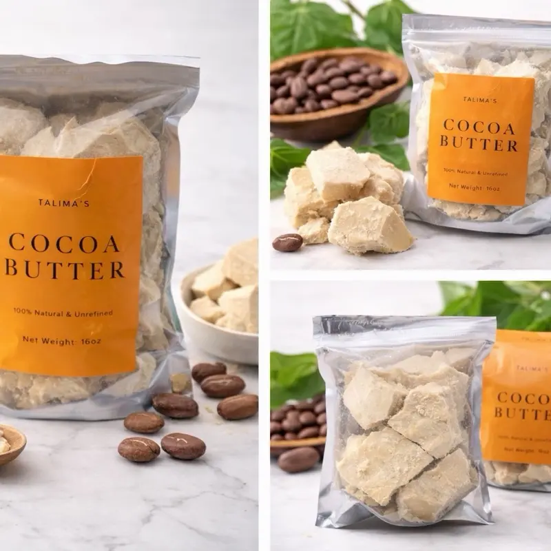African Cocoa Butter - Raw- Pure Natural Ingredient for Skin Care & Hair Care