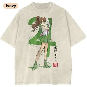 Sailor Jupiter T-shirt, Sailor Moon shirt |       Vintage comic pattern T-shirt, retro anime street style shirt, unisex loose fit, soft and comfortable fabric