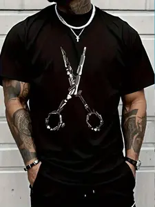 Barber Hairdresser For Barbershop Owner Gift Haircut Stylist T-Shirt Women's Men's Graphic Tee Crew Neck summer vacation Tops