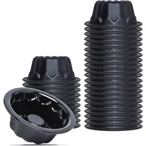Free shipping/3p 25-Pack Mini Cake Pans for Baking - 4 Inch Cake Pan Silicone - Reusable Mini Bundt Cake Pans for Pumpkin Cake, Jelly, Brownies Ease of cleaning