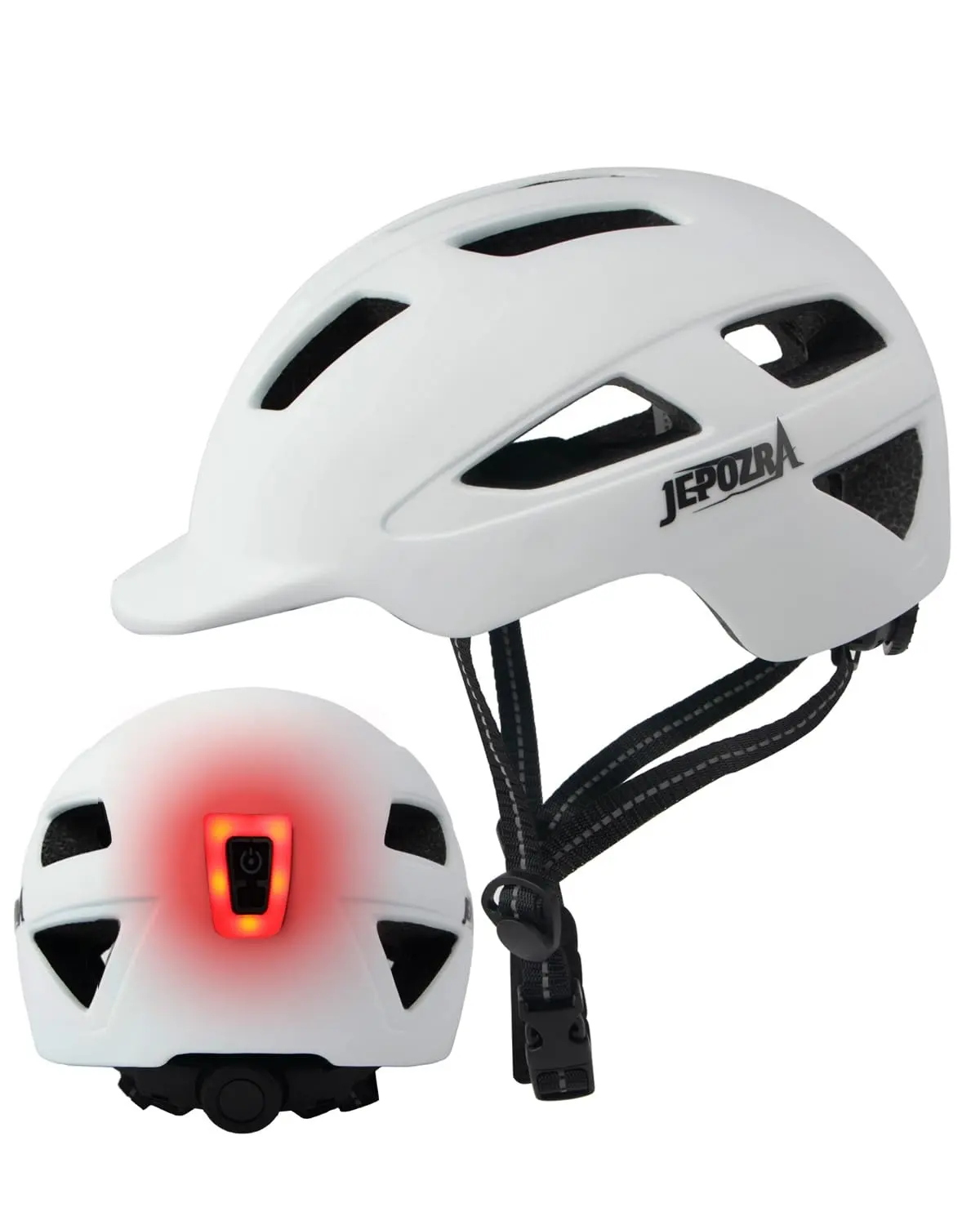 Bike Helmet with LED Lights Bicycle Helmets Commuter Cycling Helmet USB Rechargeable  Back LED Light Helmet for Adult Men Women