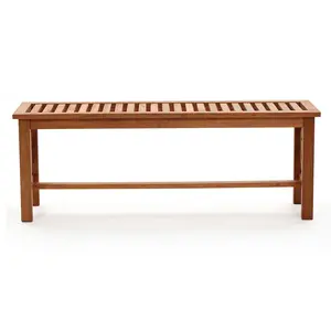 LuxenHome Carmel Solid Wood Outdoor Dining Bench