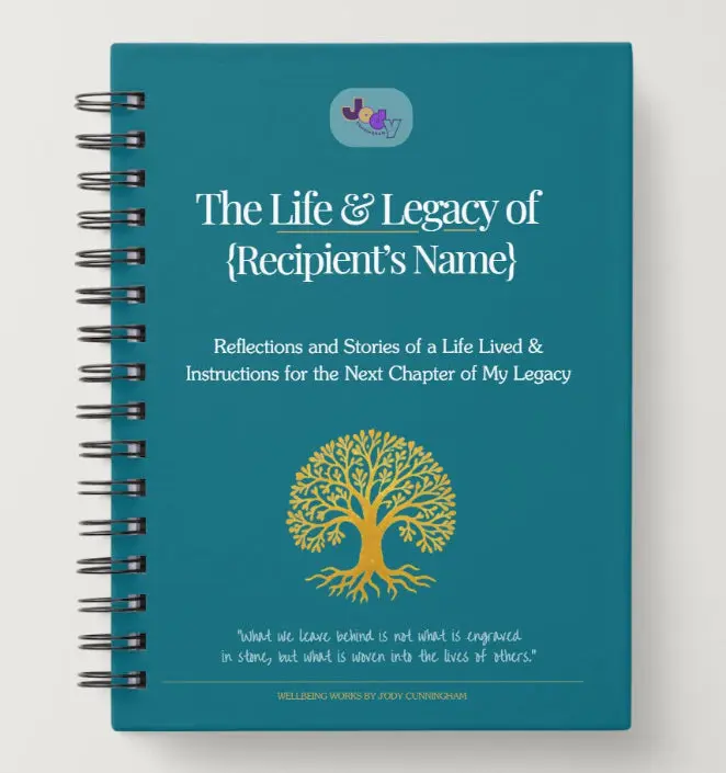 Life and Legacy Golden Tree Edition - End of Life Planner by Wellbeing Works - Jody Cunningham