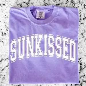 Comfort Colors Neon Sunkissed Summer Shirt for Women Cotton Fitted Tee in Various Colors Sizes S to 3XL Trendy Graphic Tee Casual Pastel - TrendWear USA