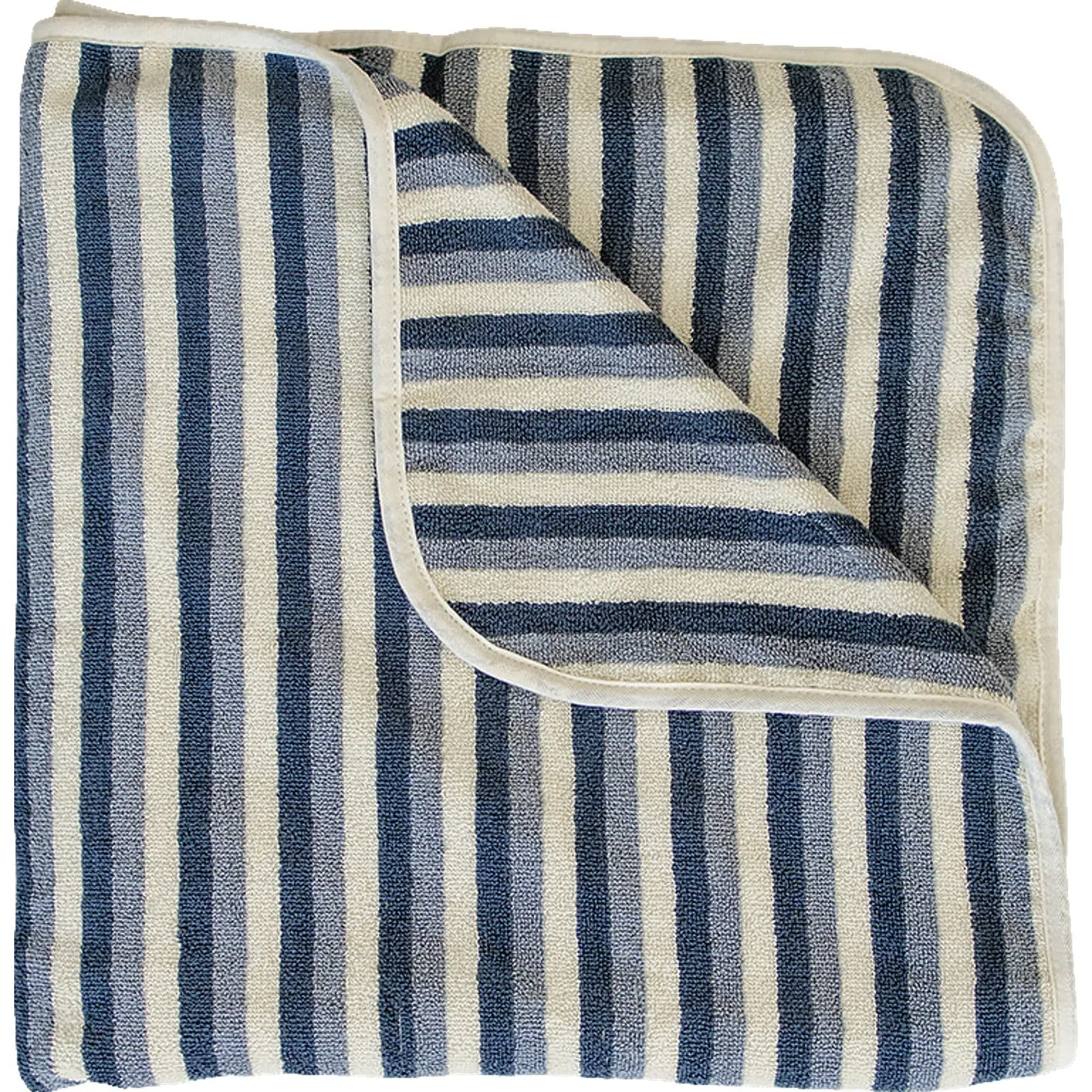 Blue Stripe Organic Cotton Beach Towel Blue Stripe Organic Cotton Beach Towel