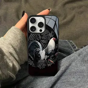 Rooster Pattern Phone Case, Anti-drop Cellphone Protective Case, Total Protective Shockproof Mobile Phone Cover for iPhone, Casing