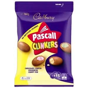 Cadbury Clinkers - Australian Candy Bag 160g - Chocolate-Coated Colorful Candy Pieces - Heat Sensitive- NO ICE PACK INCLUDED - Perfect for Sharing