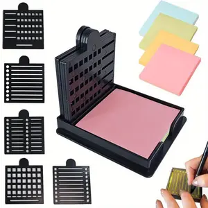 Abs Organizer with 5 Template Dispenser Stands, Portable Office & School Supplies, Reusable Templates, Task Organization, Stationery Storage Organizer