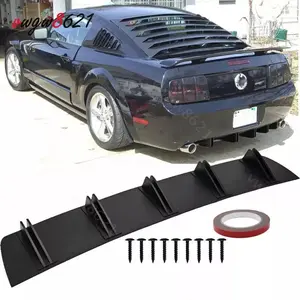 For For Ford Mustang GT Rear Diffuser Shark 5 Fins Bumper Lip Splitter Spoiler