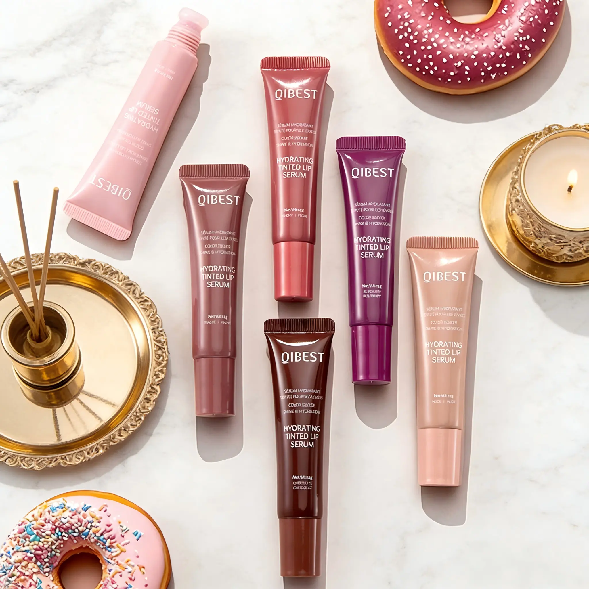 Long Lasting Lip Gloss, Glamour Gloss,1pc Moisturizing Lip Glaze, Glossy LipGlaze Stick, Plumping Lip Oil Lip Stick forGirls & Women, Makeup