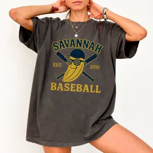 [SALE UP TO 50%] Comfort Colors Savannah Baseball T-Shirt, Vintage Banana Baseball Team Fan Graphic Tee