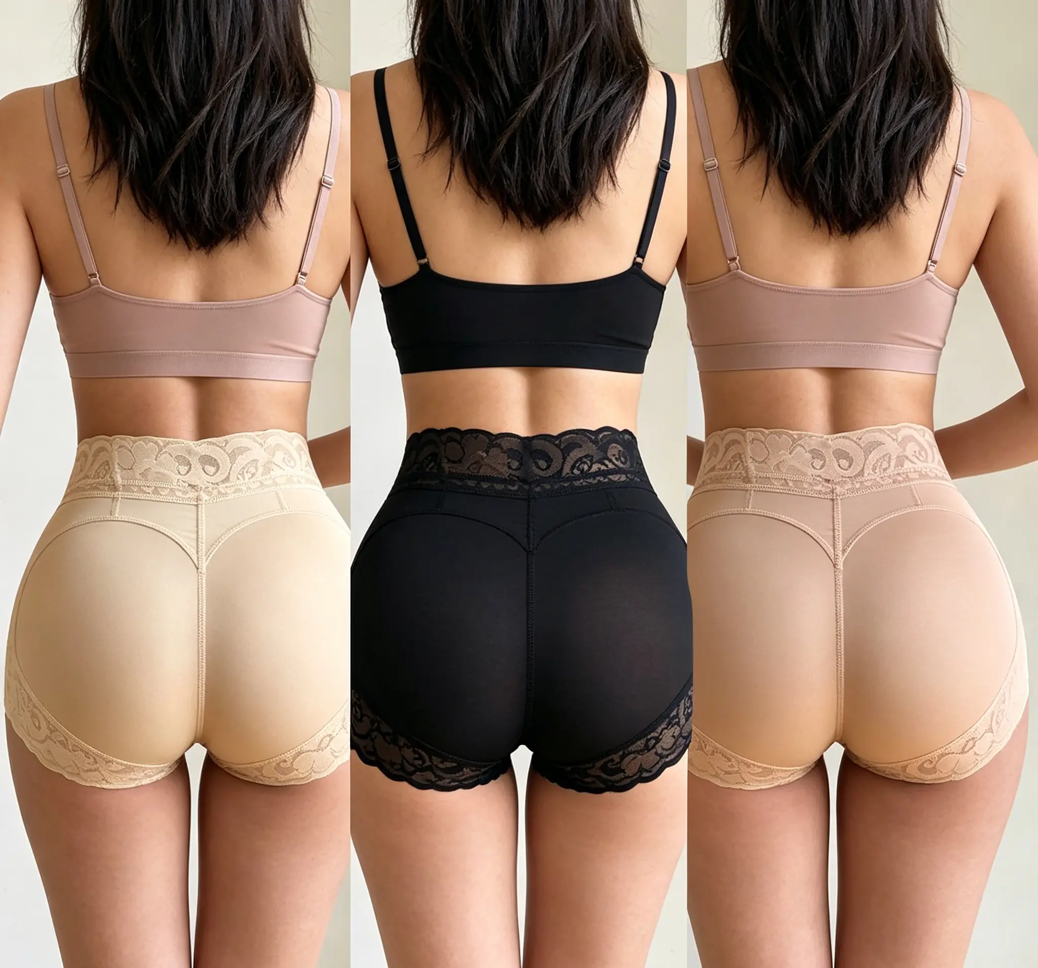 Butt Lifting Panties, Tummy Control Shapewear for Women Compression Underwear Short Lace Butt Lifter Shapewear