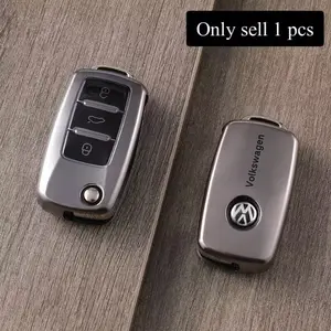 3 Buttons for Vw Volkswagen Golf 4 5 6 Mk6 Polo Tiguan Passat B5 B6 B7 Jetta Lavida, Tpu Car Key Case Cover, Car Key Protector, Key Fob Cover for Skoda Octavia