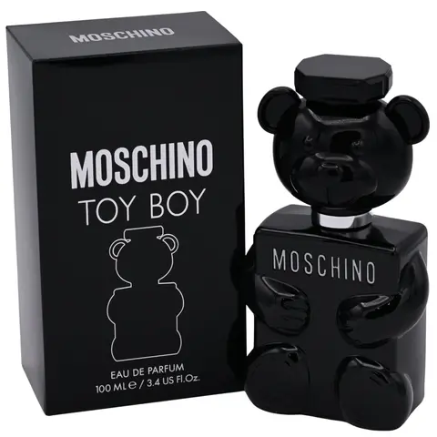 MOSCHINO Toy Boy Eau de Parfum for Men (3.4 fl oz Boxed Aromatic Perfume) - Spicy Woody Amber Scent, Fresh Pear Spark, Bergamot Mix, Rose Magnolia Heart, Elegant Signature, Rich Lingering Base, Evening Wear, Birthday Gifts for Him