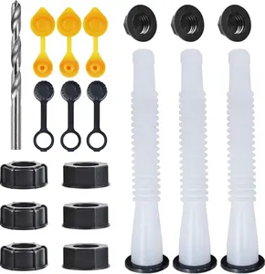 Gas Can Spout Replacement Kit, Gas Can Nozzle Replacement (3 Kit-White) All gaskets are installed and ready to use upon receipt. For 1/2/5/10 gallon gas can. Easy and convenient to use
