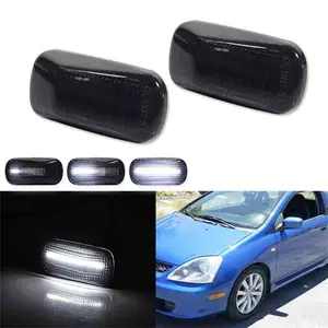 2PCS Dynamc White LED Front Side Marker Lamp For JDM Spec Honda/Acura RSX Integra Civic EP3 Replace OEM 34301-S5H-T02 , 34301-S5A-003 , 34301-S5A-013