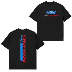 Ford Performance Racing T-Shirt – Motorsport Logo Style Graphic Tee with Racing Stripe Design, 2-Sided Shirt for Speed Lovers & Car Fans, Perfect for Track Days USA Men Shirt