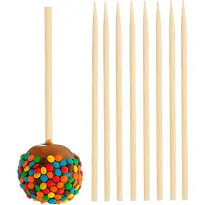 120 count  Skewers,5 mm 7 inches, Wooden Skewer for Corn , Corn Cob, Caramel Candy  Sticks, Lollipop, Kabob, Grill, Appetizers,  Wooden Barbecue Kebob Skewer Sticks