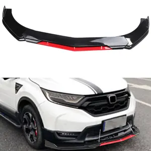 Glossy Black+Red For Honda CR-V CRV 2017-2022 Front Bumper Lip Spoiler Splitter