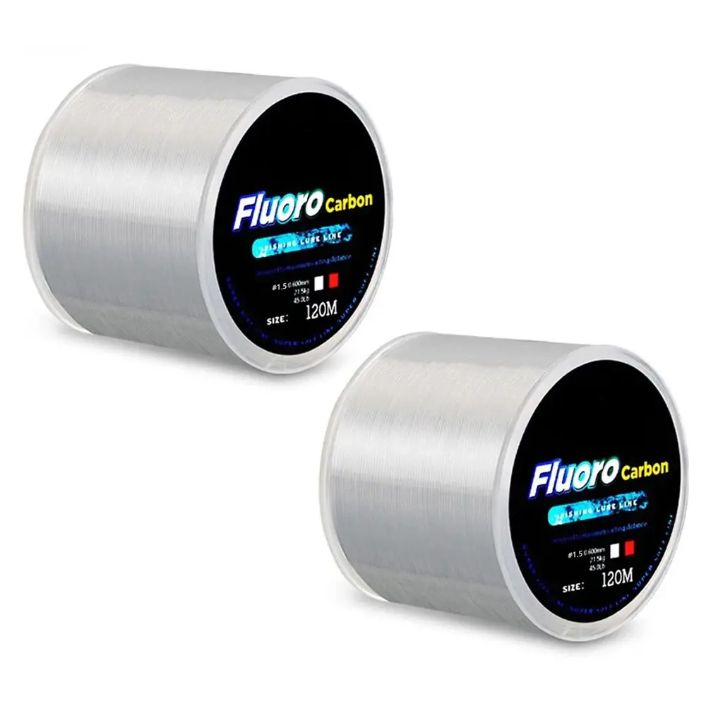 Fluorocarbon Coated High Sensitivity Fishing Line Clear Carbon Fiber Leader Kit 120m Sinking Line 0.20-0.60mm Diameter 7.15-45LB Strength for Saltwater Freshwater, Carp Fishing Equipment, Lure Fishing Tackle Long Cast Durable
