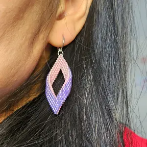 Nature-Inspired Beaded Leaf Earrings for Stylish Accessories