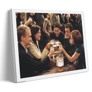 Met-your Mother Friend Group Posters Music Album Cover Posters Canvas Wall Art High-Resolution Vintage Band & Artist Prints for Room