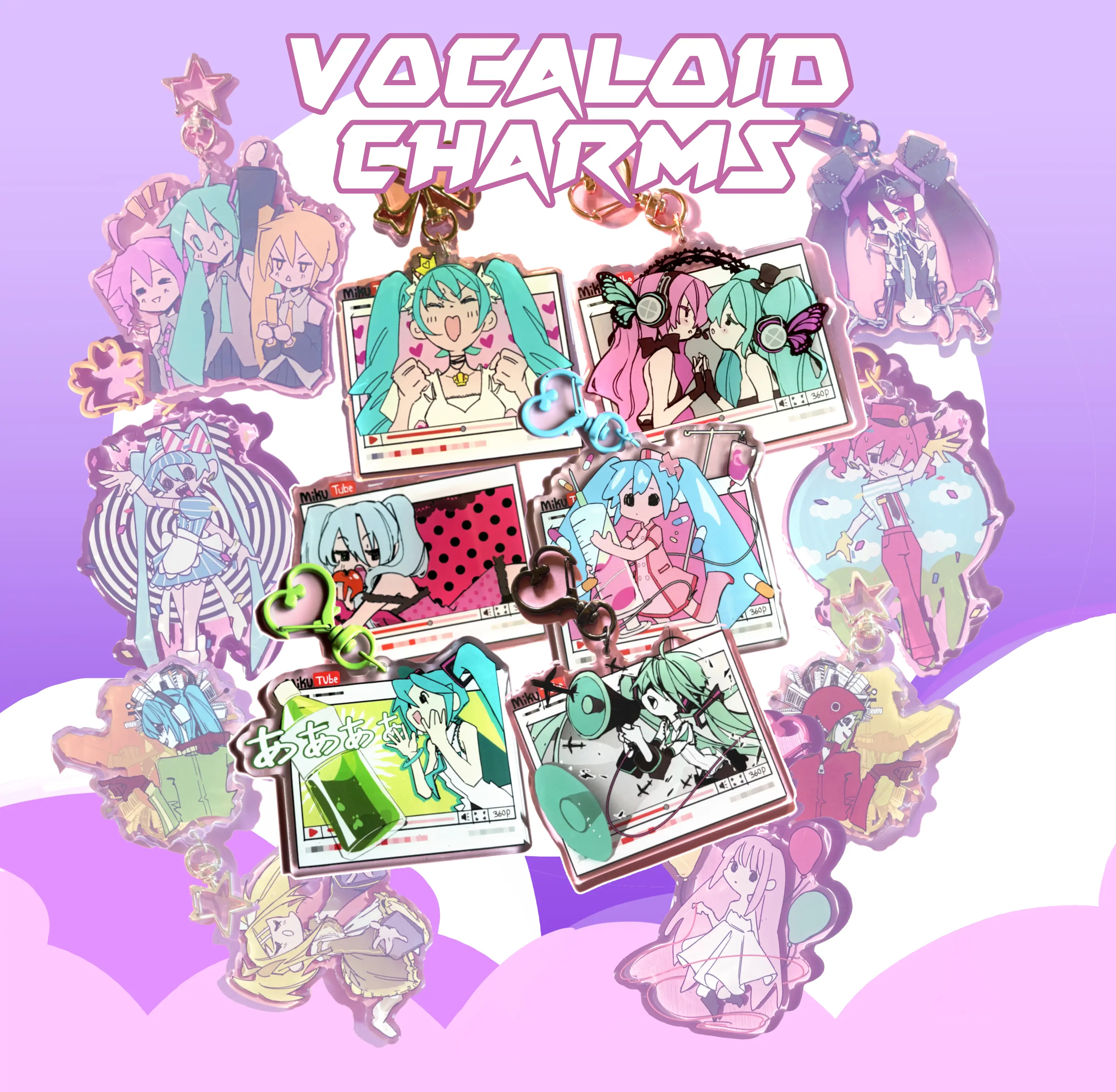 Vocaloid Charms! [Hatsune Miku, Triple Baka, Kagamine Rin, Calne Ca]