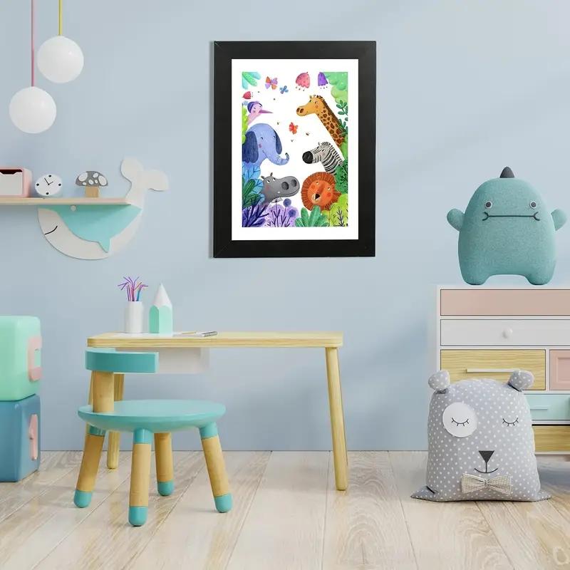 Kids Artwork Frames Changeable, 8.5x11in Kids Art Frames Front Opening, Children Art Projects Kids Art Frames Picture Frames for Kids Drawing, Crafts and Photos, Holds 130pcs Decor Wood