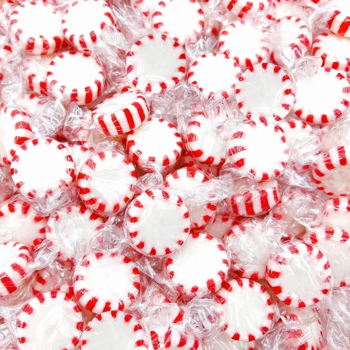 Starlight Peppermint Mints | 1 Pound Bag - Approx. 75 Count | Old Fashioned Hard Candy | Hard Candy Individually Wrapped for Office Bowls & Holiday Buffets