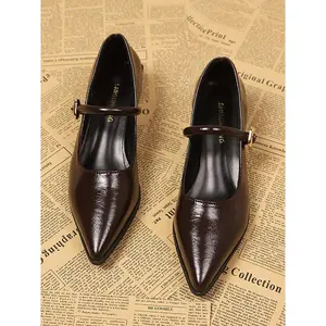 Women's Fashionable Solid Color Pointed Toe Flat Shoes, Casual Trendy Flat, Casual Comfortable Ballet Flats for Daily Wear, All-match Commuter Shoes Work for Women & Girls, Running