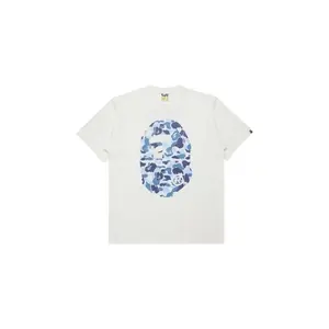 BAPE ABC Camo Big Ape Head Tee White/Blue (men) by StockX