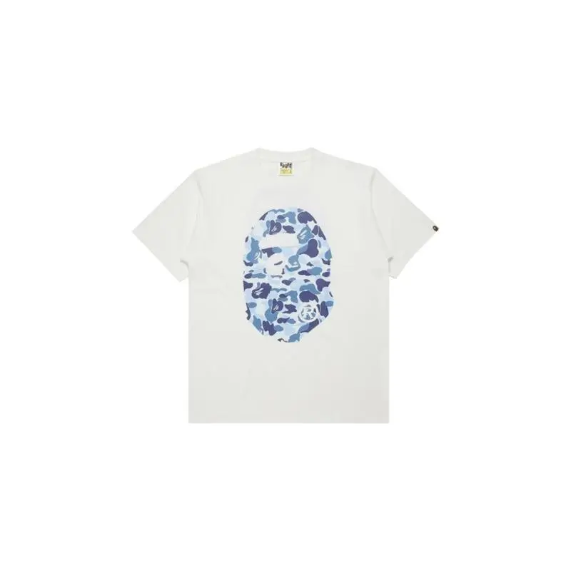 BAPE ABC Camo Big Ape Head Tee White/Blue (men) by StockX