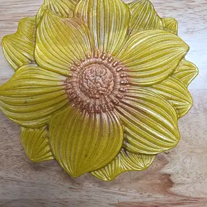 Sunflower Coaster Resin - Yellow Flower Design, Durable Resin Material, Ideal for Tableware